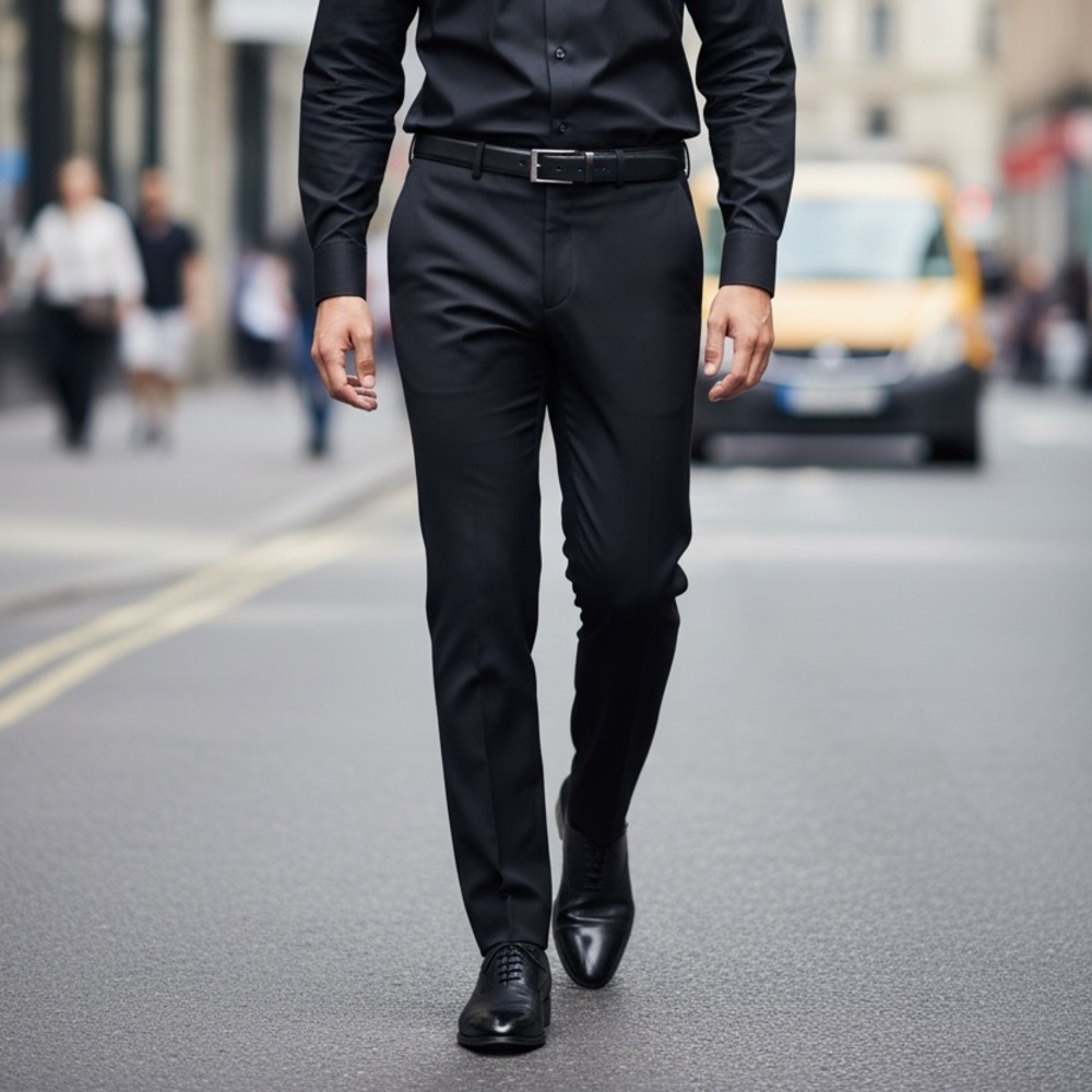 Perry Ellis Portfolio Black Khaki Pants SO5075